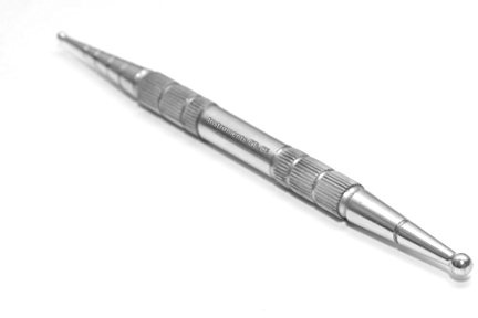 Akupressurstift aus rostfreiem Edelstahl 13 cm Länge - Ø kleine / große Kugel: 2 / 4.5 mm