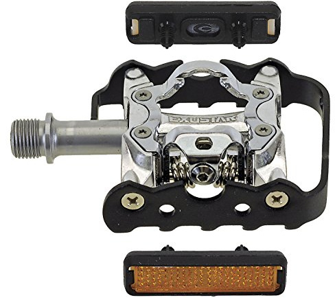 Exustar E-PM86 Combination Pedal - Silver