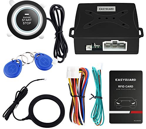 EasyGuard Smart Schlüssel RFID Auto Alarm mit Smart Push Start Button & Touch Keyless Go System