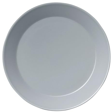 Iittala Teema Teller aus Porzellan in der Farbe Pearl Grau, Maße: 26cm x 26cm x 3,3cm, 1005891