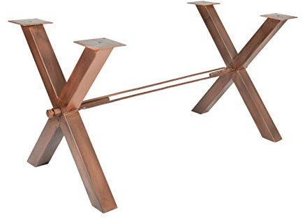 Sit Möbel Tischgestell antikbraun, Tops & Tables, Eisen, antikbraun, Vierkantrohre 7,5 x 7,5 cm, Längeneinstellung (Innen gemessen) ca. 180-125 cm