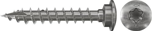 Fischer Pfostenschraube, 7 x 50, Zentrierkopf A2 VG TX, 660704