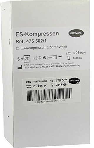 Es-kompressen steril 5x5 cm Grosspackung 5X20 stk
