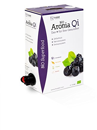 FITRABBIT BIO Aronia Qi [3 L Bag in Box] - 50 Portionen - Guter Geschmack - Für Immunsystem, Zellschutz & Nervensystem - Aronia Direktsaft mit Topinambur, 7 Kräuter und Acerola