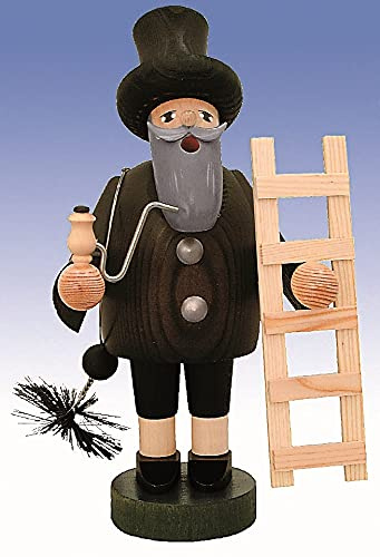 Rudolphs Schatzkiste Smoking Figure Chimney Sweep 18 cm Smoke Figure Smoking Man Figurine Incense Man ore Mountains