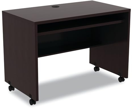 Alera ALE Valencia Series Mobile Workstation Desk, 41 3/8 x 23 5/8x 29 7/8, Espresso