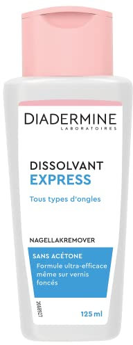 Diadermine – Removedor Express – Todos los tipos de uñas – Sin acetona – Fórmula ultra eficaz – Cuidado de las uñas – Botella de 125 ml