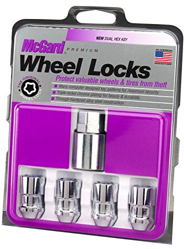 McGard 24137 Chrome Cone Seat Wheel Locks (M12 x 1.5 Thread Size) - Set of 4