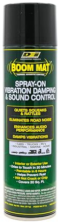 Design Engineering 50220 Boom Mat Deadening Spray | Spray-On Sound Deadener for Cars | Eliminate Road Noise | Dampen Vibrations | Enhance Car Audio | Covers 20 Sq Ft