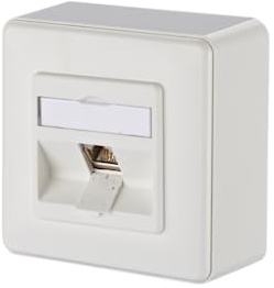 METZ CONNECT Anschlussdose RJ45 Aufputz Cat.6A reinweiß