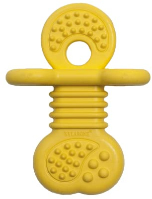 Nylabone Gentle Puppy Dog Teething Rhino Chew Toy, Vanilla Flavour, Small, for Puppies Up to 7 kg