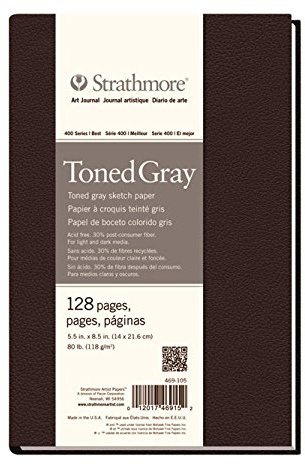Strathmore 469-105 Hardcover-Journal, 128 Seiten, Toned Gray, 14 x 21,6 cm