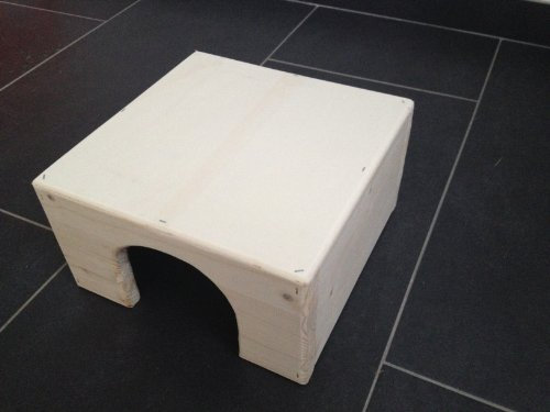 Nagerhaus Gr.1 Kleintierhaus Hamsterhaus Meerschweinchenhaus Fichte 18MM 22,50 X 22,50 X 12,50 cm Unbehandelt Chinchillahaus Rattenhaus Mäusehaus