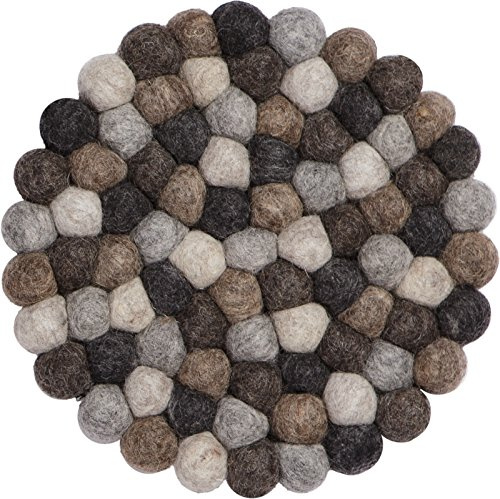 myfelt Néla Topfuntersetzer, Schurwolle, Naturfarben, Ø 20 cm, bis 300 ° hitzebeständig