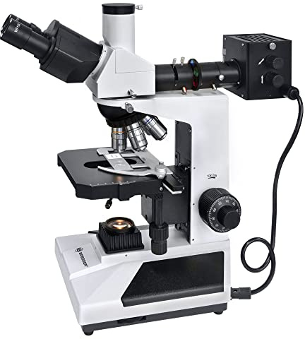 Bresser professionelles trinokulares Auflicht und Durchlicht Mikroskop Science ADL-601P 40-600x Vergrößerung, planachr. Objektive, koaxialer Kreuztisch, voll polarisierbare Beleuchtung, Kameratubus