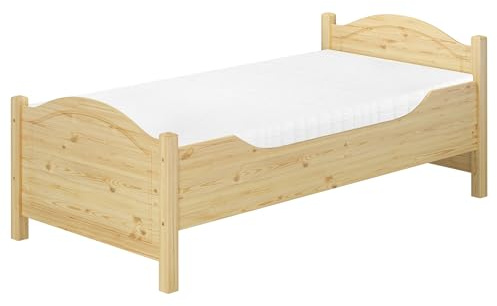 Erst-Holz®Komplettset Einzelbett Hoch 100 x 200 mit Rost und Matratze