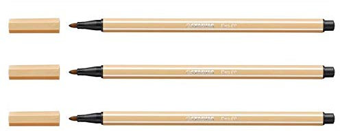 STABILO Fasermaler Pen 68, Strichstärke: 1,0 mm, ocker hell VE=3