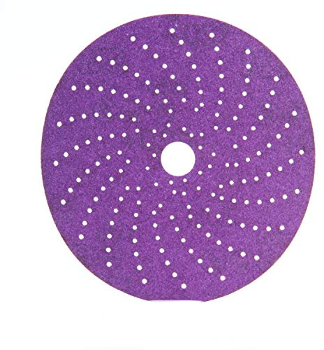 3M Cubitron II Hookit Clean Sanding Abrasive Disc 31372, 6 in, 220+ Grade, Pack of 50 Disc, Virtually Dust-Free, High Performance, Long Lasting, Multi-Hole Pattern, Feather Edging, Stock Removal