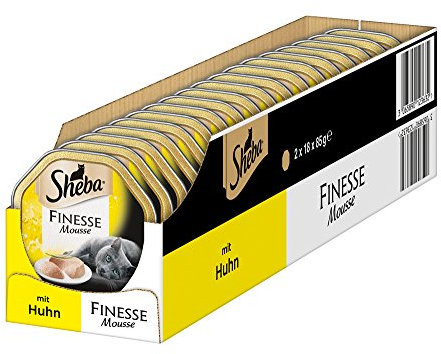 Sheba Katzenfutter Finesse Mousse mit Huhn, 36er Pack (36 x 85 g)