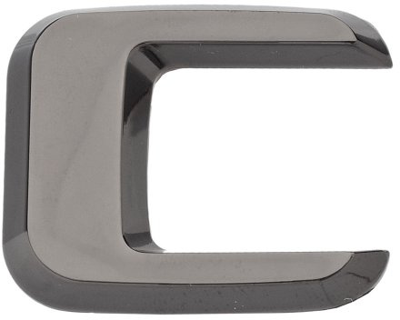 Luxbling Auto Chrom 3D Buchstabe - schwarz - C