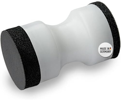 Sanding Block 30mm Ø - Hand Sanding Block for Velro Adhesive Scalloped Discs Ø 30-37mm - Both Sides usable Hard/Soft - DFS