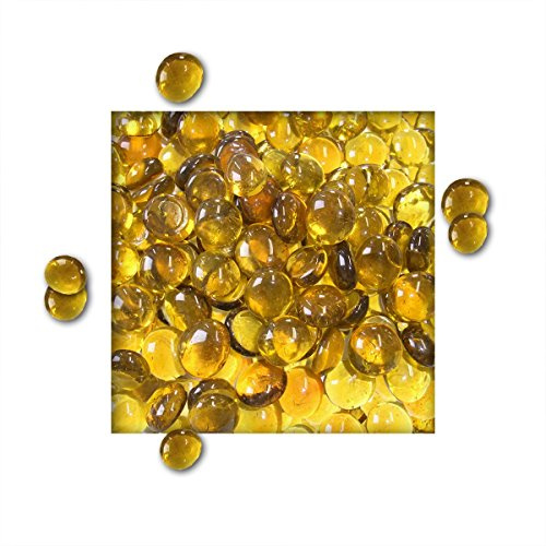 Kieskönig 1 kg Glasnuggets 12/20 mm Deko Steine Glassteine Mosaiksteine Top Qualität Bernstein