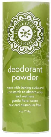 Honeybee Gardens Deodorant Powder for Women – Talc-Free & Aluminum-Free Body Powder with Baking Soda, Cornstarch & Arrowroot, Multi-Use Powder for Sensitive Skin, Vegan & Cruelty-Free, 4 oz