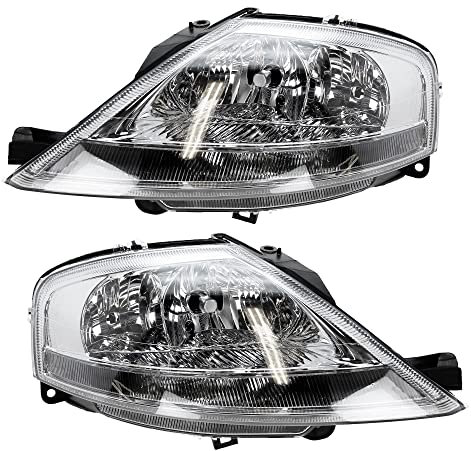 BESTPRICE 2x fari principali anteriori sinistro + destro H1 / H7 con servomotore per livellamento fari, compatibile con CITROËN C3 I (FC_, FN_)