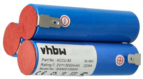 vhbw 1x Akku kompatibel mit Wolf Strauchschere BS80 Werkzeug (3000 mAh, NiMH, 7,2 V) - Ersatz für BS80