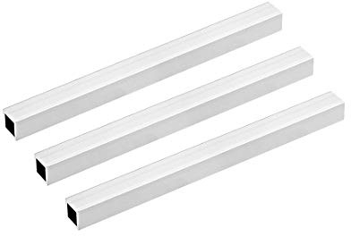 sourcing map 3 Stück Alu Vierkantrohr 15x15mm Alu Rechteckrohr Aluminium Profil Rohre 1mm Wandstärke Alurohr Quadratrohr Aluminium Gerade Rohr 200mm Länge 6063 Aluminiumrohre Aluprofil Rohr