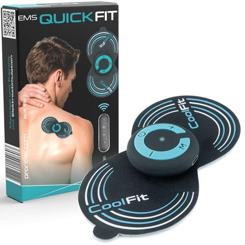 Prorelax Ems Quickfit 49603 Massage-Gerät, kompaktes Massagegerät, entspannende Massage, mit Elektroden, elektrische Stimulationstherapie