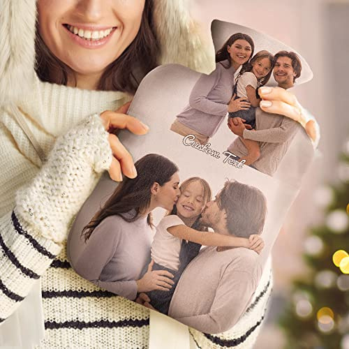 Personalisierte Wärmflasche mit Bezug Brauch Foto und Text Warmes Fleece Gummi Bild Wärmflasche Einzigartiges Winter Geschenk für Frauen Mädchen Kinder Paare