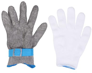 OSALADI Stainless Steel Wire Protection Cut Glove Inner Glove for Men for Chainsaw Slicing Wood