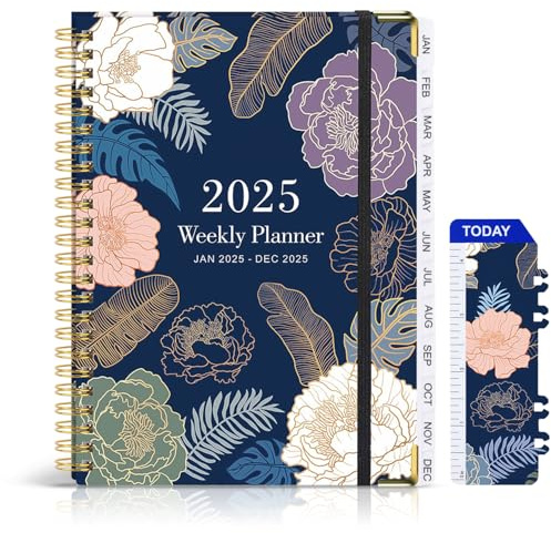 Rayong Kalender 2025,Terminplaner 2025 A5 von Januar 2025 - Dezember 2025,Wochenplaner 2025 für mehr Organisation Taschenkalender Ringbuch mit 2 Lesezeichen - Planer 2025 Organizer-1 (C)