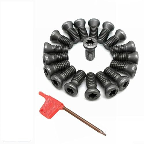 50 tornillos Torx para portaherramientas de torno CNC con inserciones de carburo compatibles con múltiples tamaños (M4 x 10)