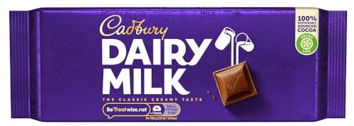 Cadbury Dairy Milk Chocolate Bar, Creamy and Smooth Milk Chocolate, 180 g (Pack of 9)