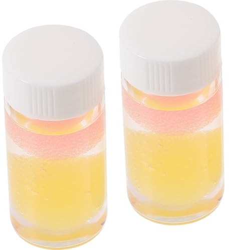 Healifty Lot de 2 Nettoyants pour Pinces à Cils Dissolvant de Colle Rapide Flacon Portable Billes Outil de Nettoyage Pratique pour Extension de Cils Accessoire Beauté Couleur Aléatoire