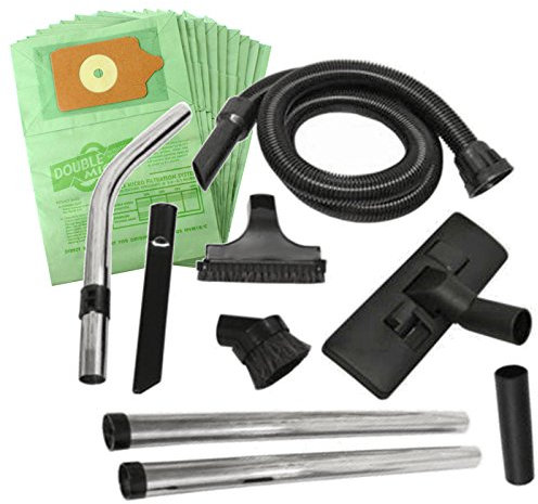 Spares2go Complete Wet & Dry 1.7m Hoover Hose, Rods, Floor & Mini Tool Kit for Numatic Henry Hetty etc Vacuum Cleaners (Includes 10 x Dust Bags)