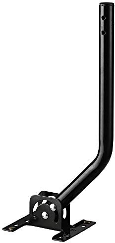 PBD Adjustable Antenna Mounting Pole for Weather Station, 1x16.5in Black | 2 mm Bracket, 180° Rotation, Wall Eave or Roof Mounting, Corrosion-Resistant Powder Coat, Hardware Kit Included