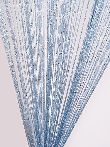 HYSENM Weiche Bälle Fadenvorhang Türvorhang Fäden mit Glitzer Pailletten | 100 x 200cm Kürzbar Fadengardine Terrassentür für Türen, Wohnzimmer, als Raumteiler oder Dekoration für Hochzeit