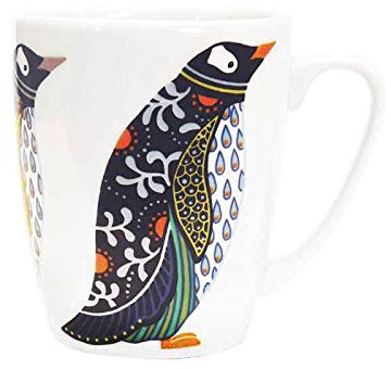 Churchill Taza paraíso Aves - Vintage Impreso rústicos tazas de té Café - 400ml - Pingüino