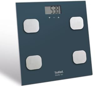 Tefal Body Up BM2520 - Bilancia pesapersone elettronica, quadrata, colore: Blu
