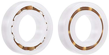 sourcing map 6800 Plastic Bearings 10x19x5mm Glass Ball Nylon Cage 2pcs