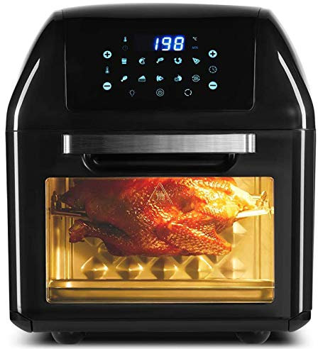 Freidoras, Olla Digital Multiaire, Freidora De Chips 10 En 1 De 12 L Y 1500 W para Uso Doméstico, 10 Ajustes Preestablecidos De Cocción, Incluye 9 Accesorios De Cocina