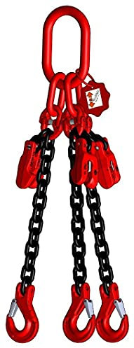 Anschlagkette Güteklasse 8 3-Strang 2,0 m 6 mm mit Verkürzung schwarz