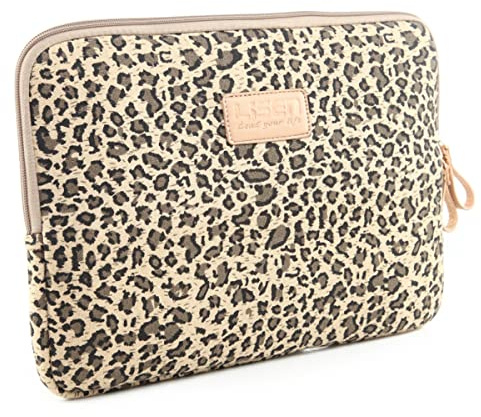 fdsmall Laptoptasche Schutzhülle Wasserdicht Neoprene, Laptop Sleeve Case Laptophülle Notebook Hülle Tasche für Acer/Asus/Dell/Lenovo/HP/Samsung (Leopard gelb, 13,3 Zoll)