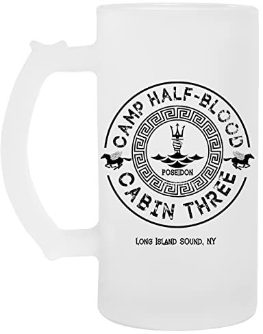 VENDAX Percy Jackson - Camp Half-Blood - Cabin Three - Poseidon Un Verre Bière Agresser Tasse Glass Beer Mug Cup