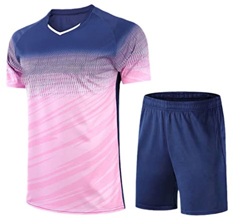 Herren Badminton Wear Kurzarm Shirt Schnelltrocknend Atmungsaktiv Shorts Wettkampf Trainingsanzug Sportswear, Nr. 3, XXL