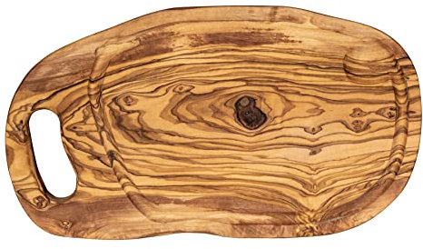 Tagliere ca. 36 x 20 cm in legno d'ulivo, marrone naturale, tagliere in legno