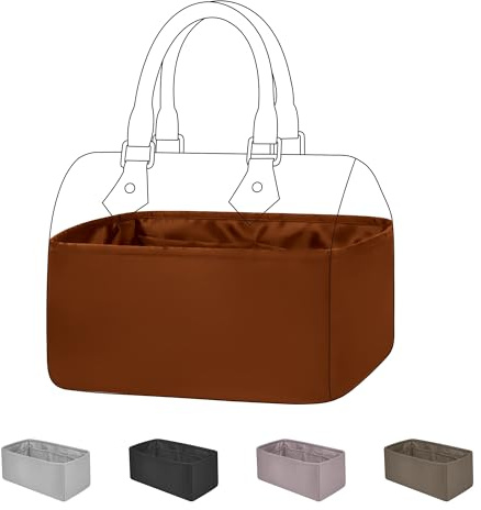 DGAZ Handtasche Tasche Organizer, Seide Innentaschen für LV Speedy Nano/20/25/30/35/40/45 Tasche, Leicht Handtaschenorganisator für Handtasche (Gold, Speedy 35)